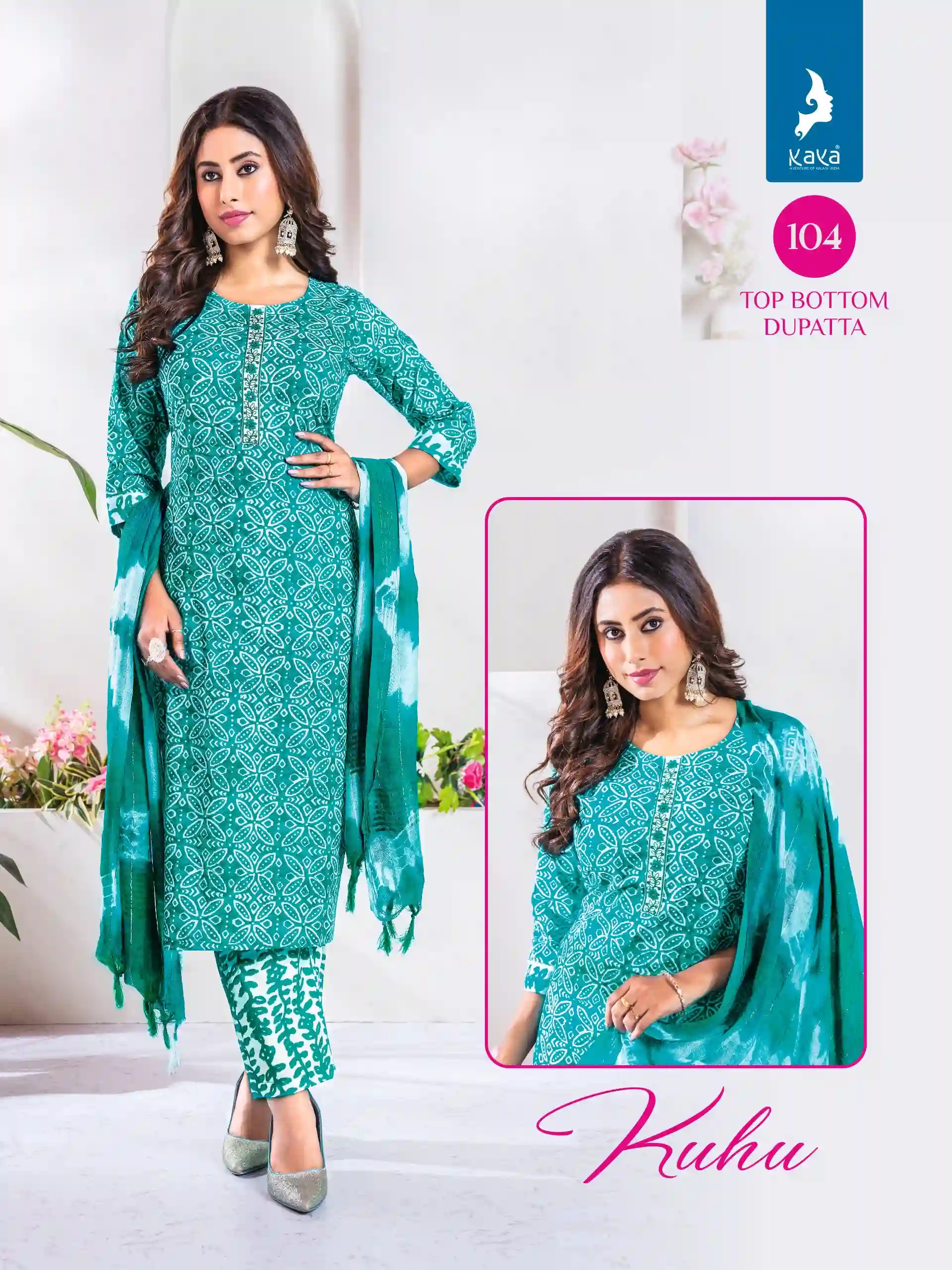 Kaya Kuhu Cotton Print Wholesale Readymade Salwar Suit Catalog — Wholesale Readymade Suit, Kaya wholesale from Surat - Gallery Image 5